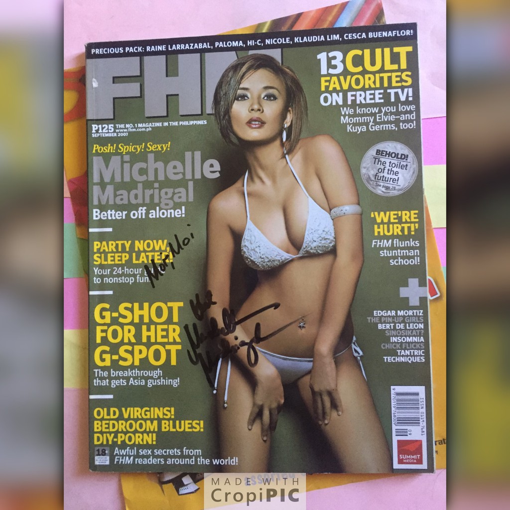 FHM PHILIPPINES - MICHELLE MADRIGAL [ September 2007 ] AUTOGRAPHED | Shopee  Philippines