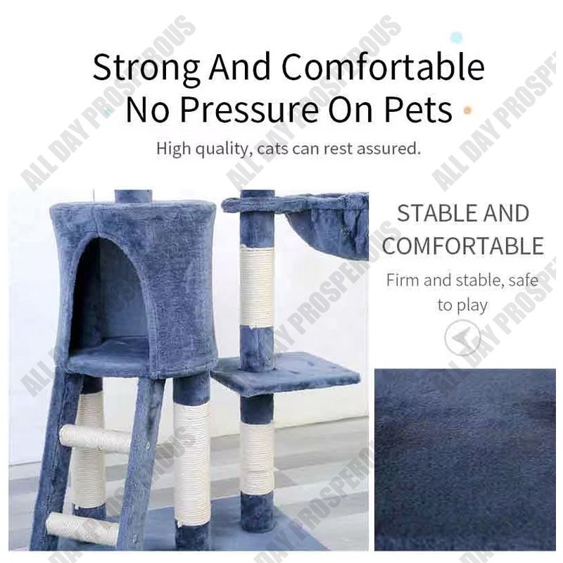 Cats Condo Tree With Scratch Posts Plush Cozy Perch Multi-Level Tower for Lndoor Cat Kitten #4