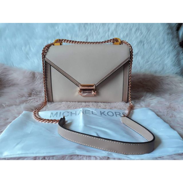 michael kors silver chain bag