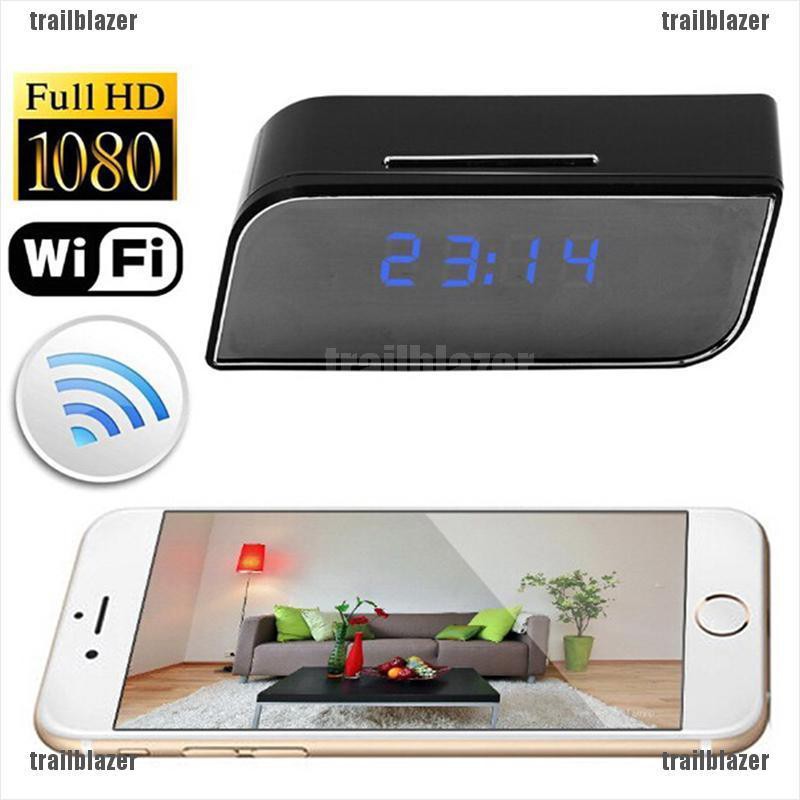 1080p hd wireless wifi hidden spy alarm clock ip camera