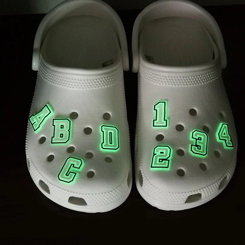 Glow In The Dark Jibitz Charm Letter Shoe Charms Luminous Alphabet ...