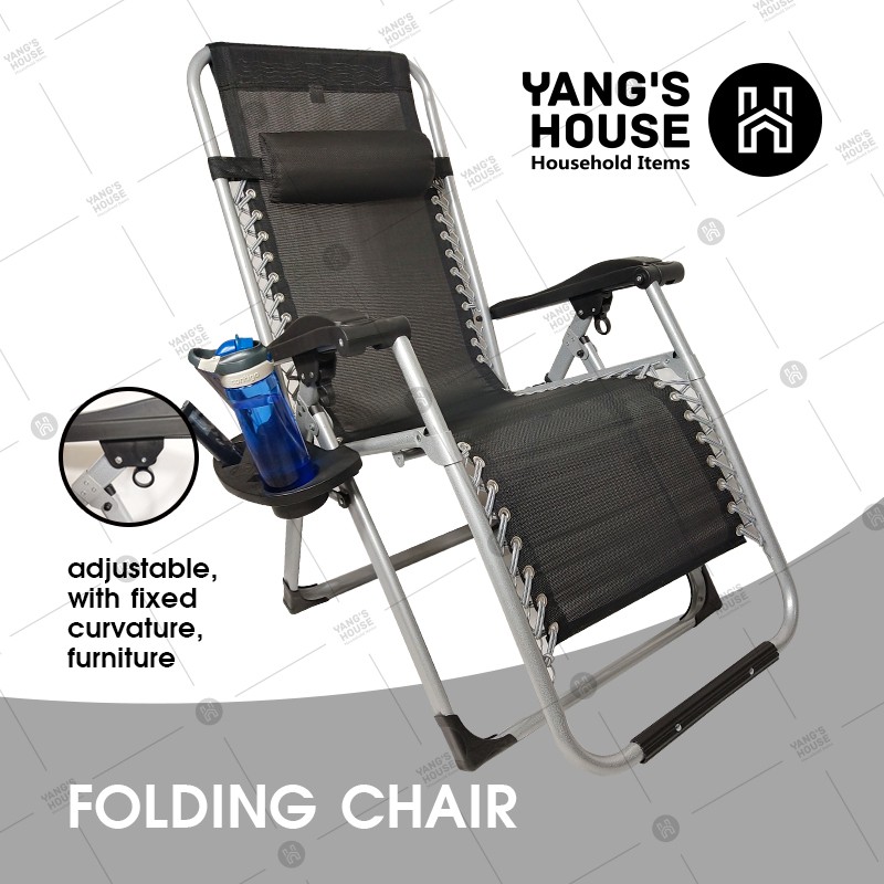 Folding Chair, Adjustable, With Fixed Curvature, Furniture Shopee
