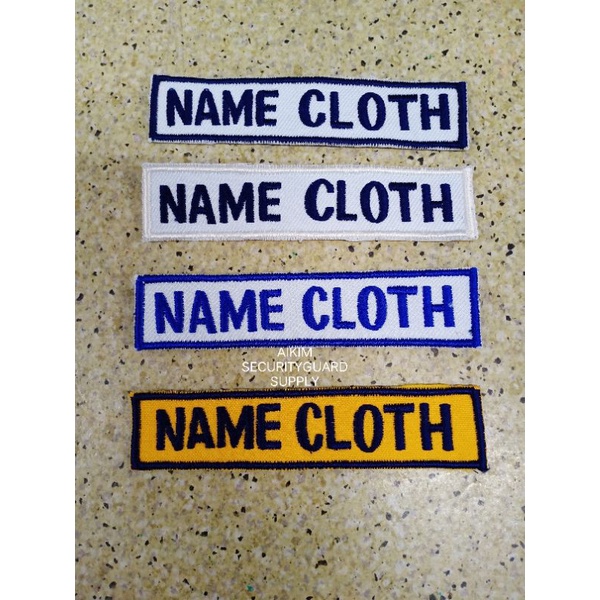 Name Cloth /Agency Name for security guard (COMPUTERIZED)