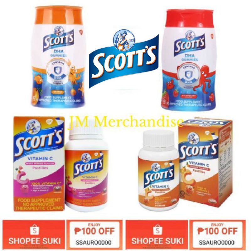 FDA Approved Scott's Vitamin C and DHA Gummies for Kids (60's / 50s/ 30