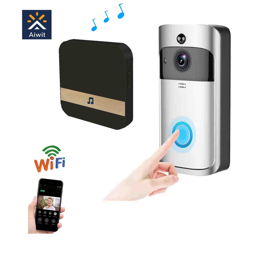 WiFi Smart Video Doorbell V5 With Indoor Chime Receiver Night