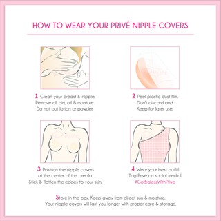 PRIVE Mini Silicone Re-usable Nipple Cover in Nude Shade Washable Nipple Pasties Everyday #3