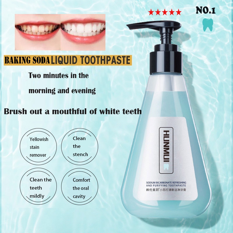 Hot 210g HUNMUI Sodium Bicarbonate Toothpaste Fresh breath White Teeth
