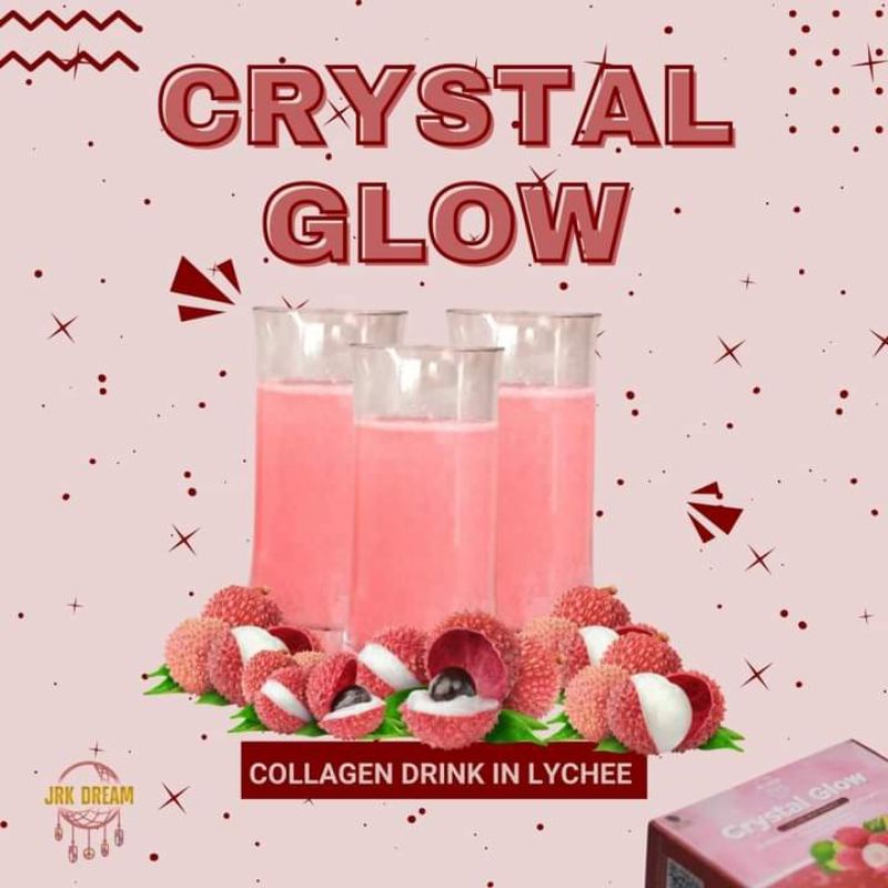 Crystal Glow Collagen Drink 10 sachet/box by JRK Dream & Glow lipo by Prestige International