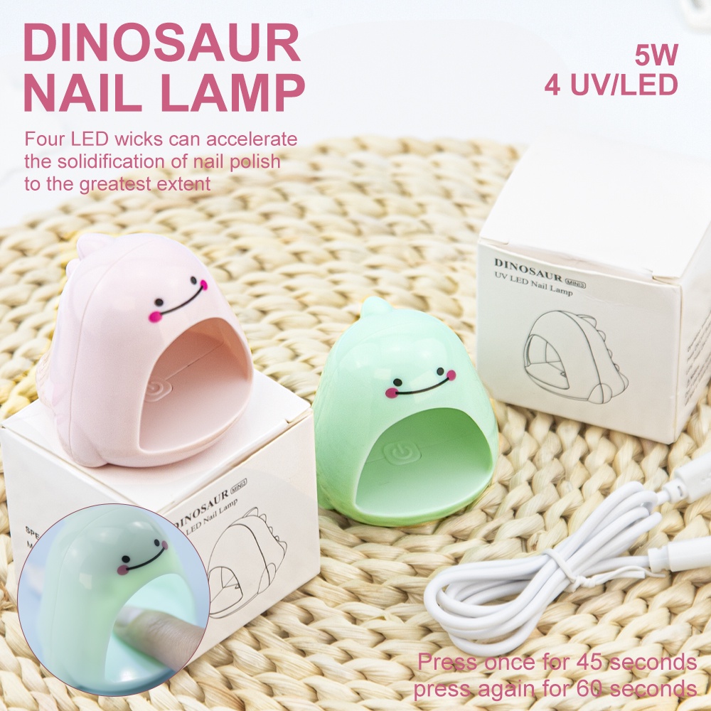 LIMEGIRL Nail Lamp Portable Mini Uv Led Dinosaur Dryer 5W | Shopee  Philippines