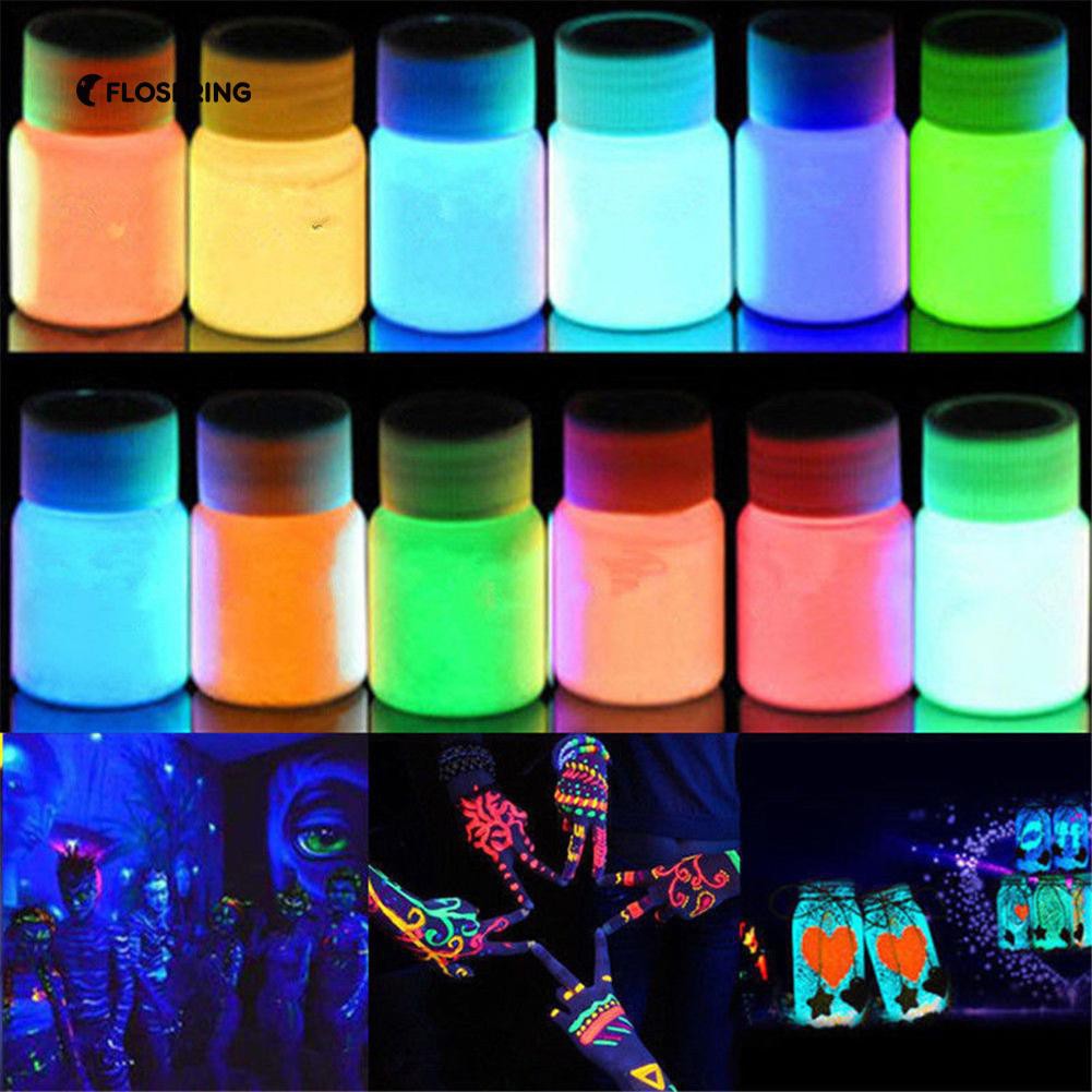 Glow in the Dark Luminous Paint Bright Pigment Skin Graffiti Party ...