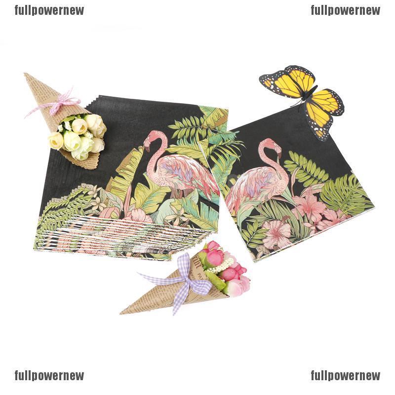 20pcs/bag Flower Flamingo print Napkin Serviette Hawaiian Party Table Decoration - Shopee Philippines