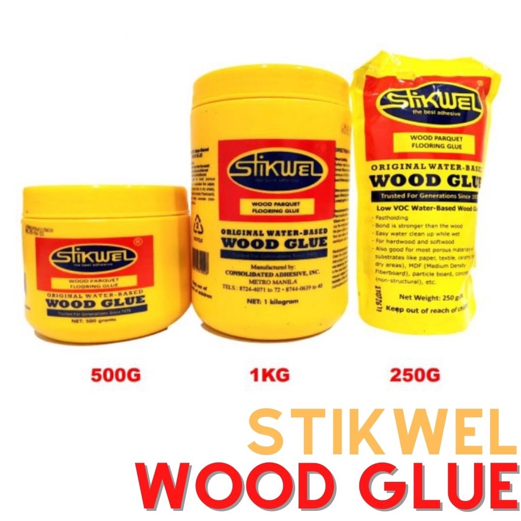 ORIGINAL STIKWEL WOOD PARQUET FLOORING GLUE WATER BASED WOOD GLUE 250g(1/4L) 500g(1/2L) 1kg(1L