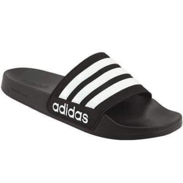 adidas slipper black and white