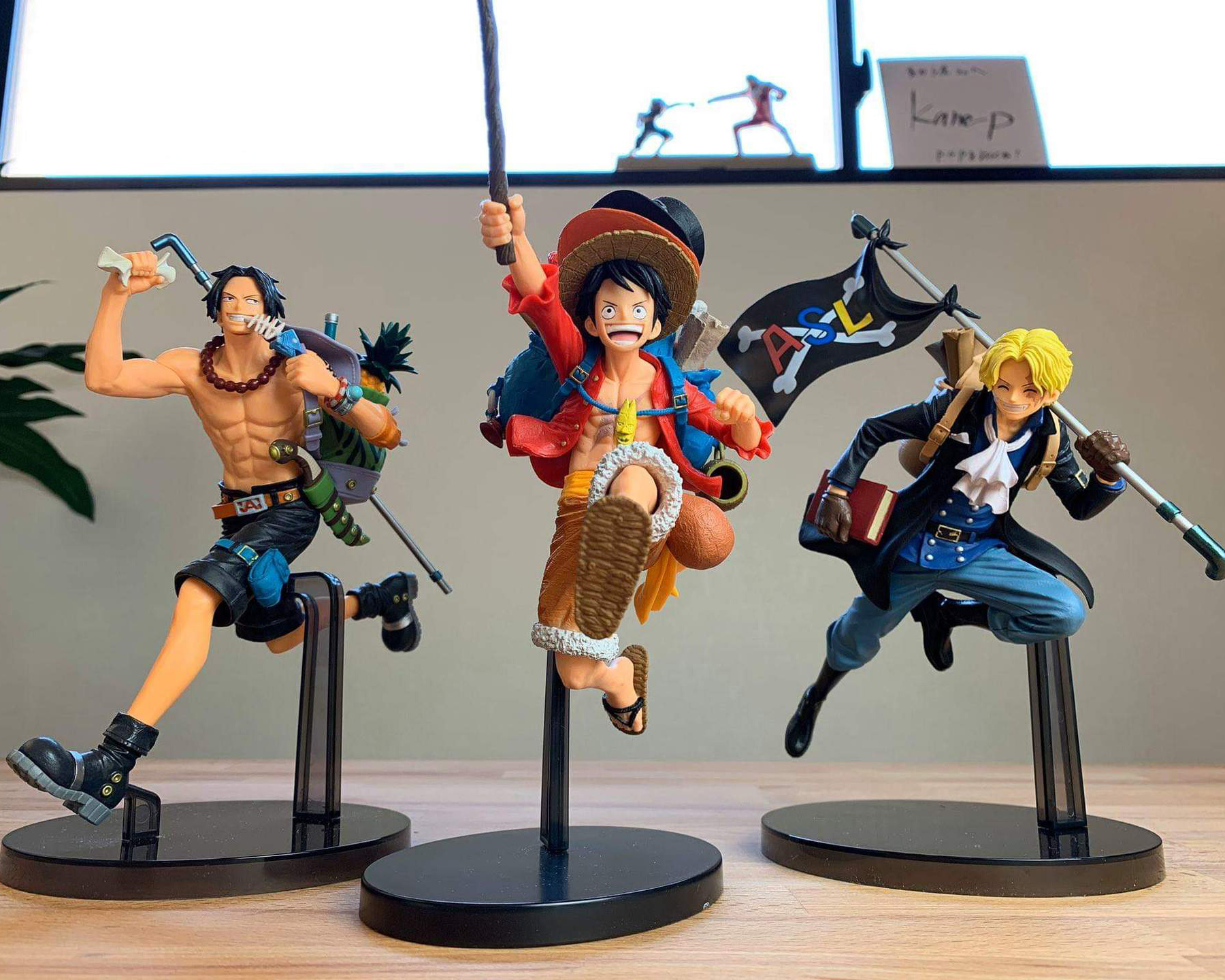 21cm One Iece Luffy Ace Sabo Figure Action Anime Three Brothers Running Figure Toys Collection Model Shopee Philippines