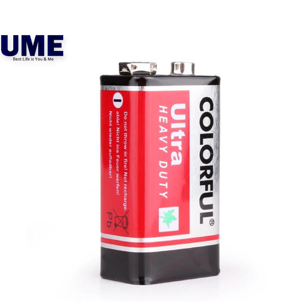 9v High Quality Colorful Ultra Heavy Duty 9 Volts Battery 6F22 Shopee