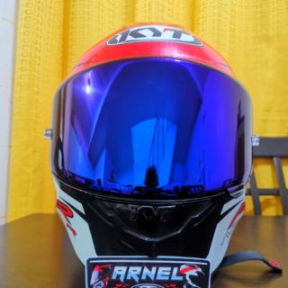 visor kyt tt course iridium blue