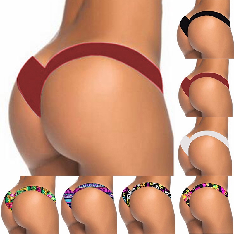 Plus Size Cheeky Multi-color Sexy Thong Swimsuit Swimwear Shopee Philippine...