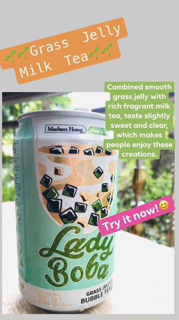 Madam Hong Lady Boba Milktea In Can Shopee Philippines