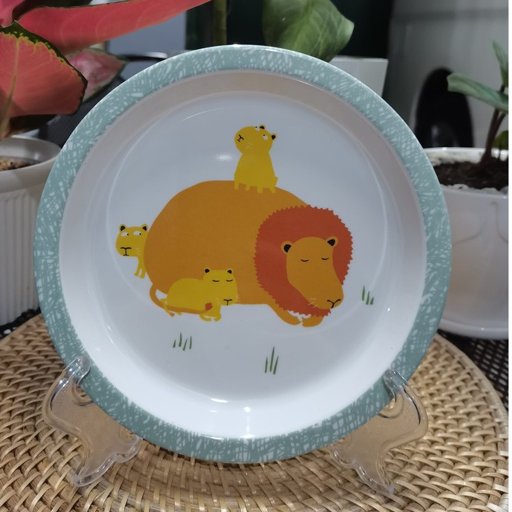 Melamine Kiddie plate lion design | Shopee Philippines