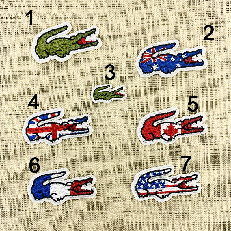 lacoste Embroidered Patches Applique logo badge armband | Shopee