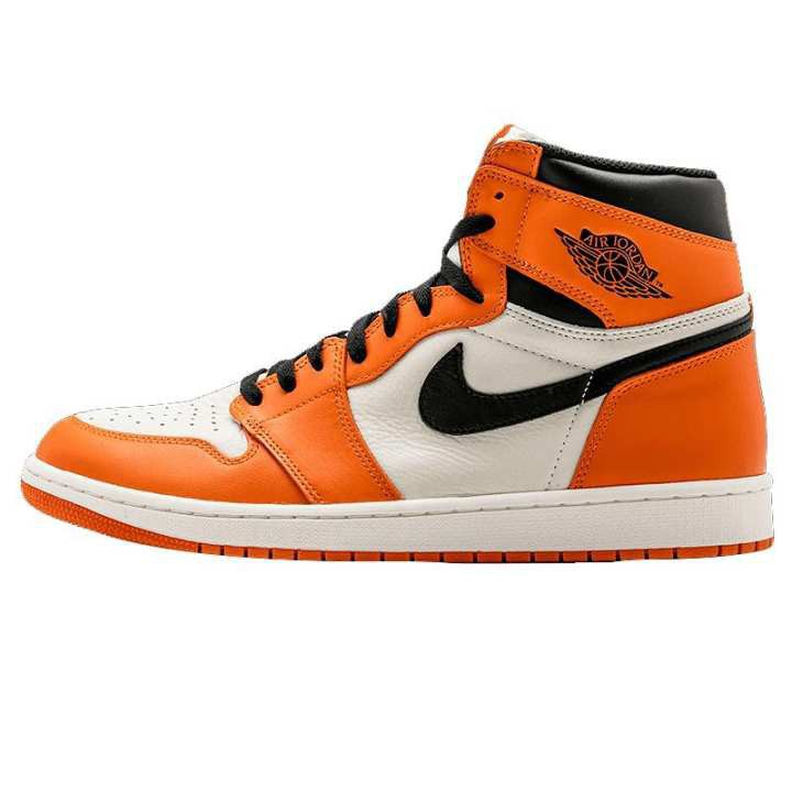 orange and white jordan 1