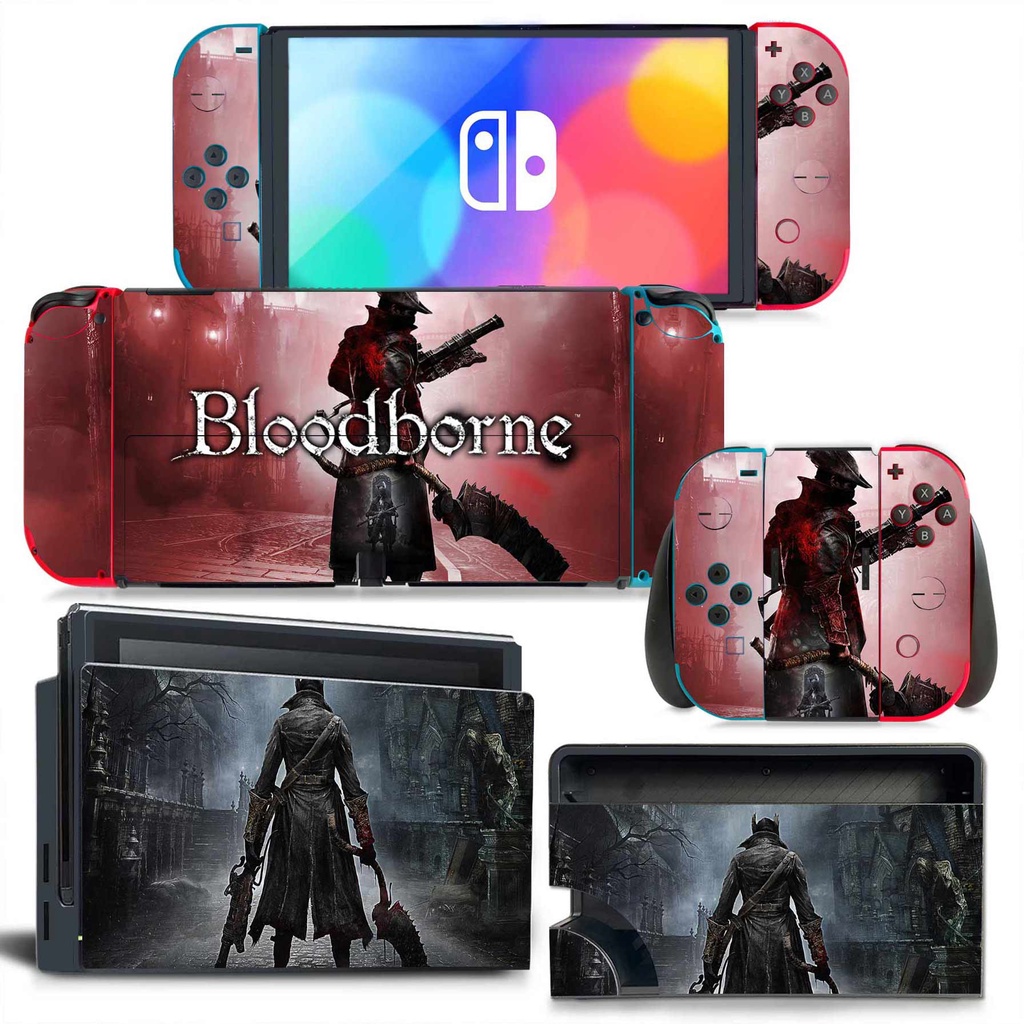 Bloodborne 2065 Switch Oled Skin Sticker Decal Cover for Switch Oled Console Dock Joy Con Wrap