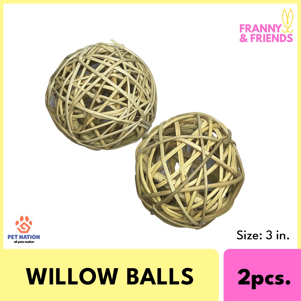 Franny & Friends Hamster Toys Heat-Treated Apple Sticks Willow Balls Rattan Balls Rabbit Toys Bunny #3