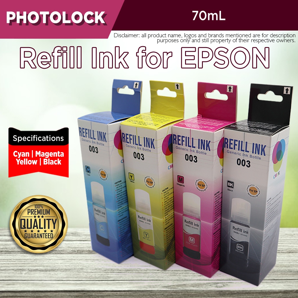 Refill Ink 003 for EPSON L3110 L3210 L1110 L1210 L1250 L3116 L3216