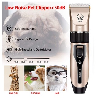 Professional Rechargeable Pet Cat Dog Hair Razor Trimmer Grooming Kit Electrical Clipper Shaver Set #3