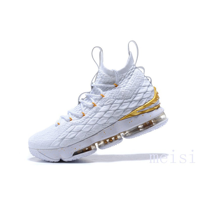 all white lebron 15