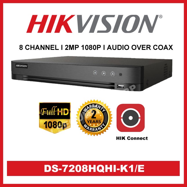 Hikvision Ds 78hqhi K1 E S 3mp 2mp 8ch Cctv Dvr Audio Over Coax 8 Channel Turbo Hd 3 9