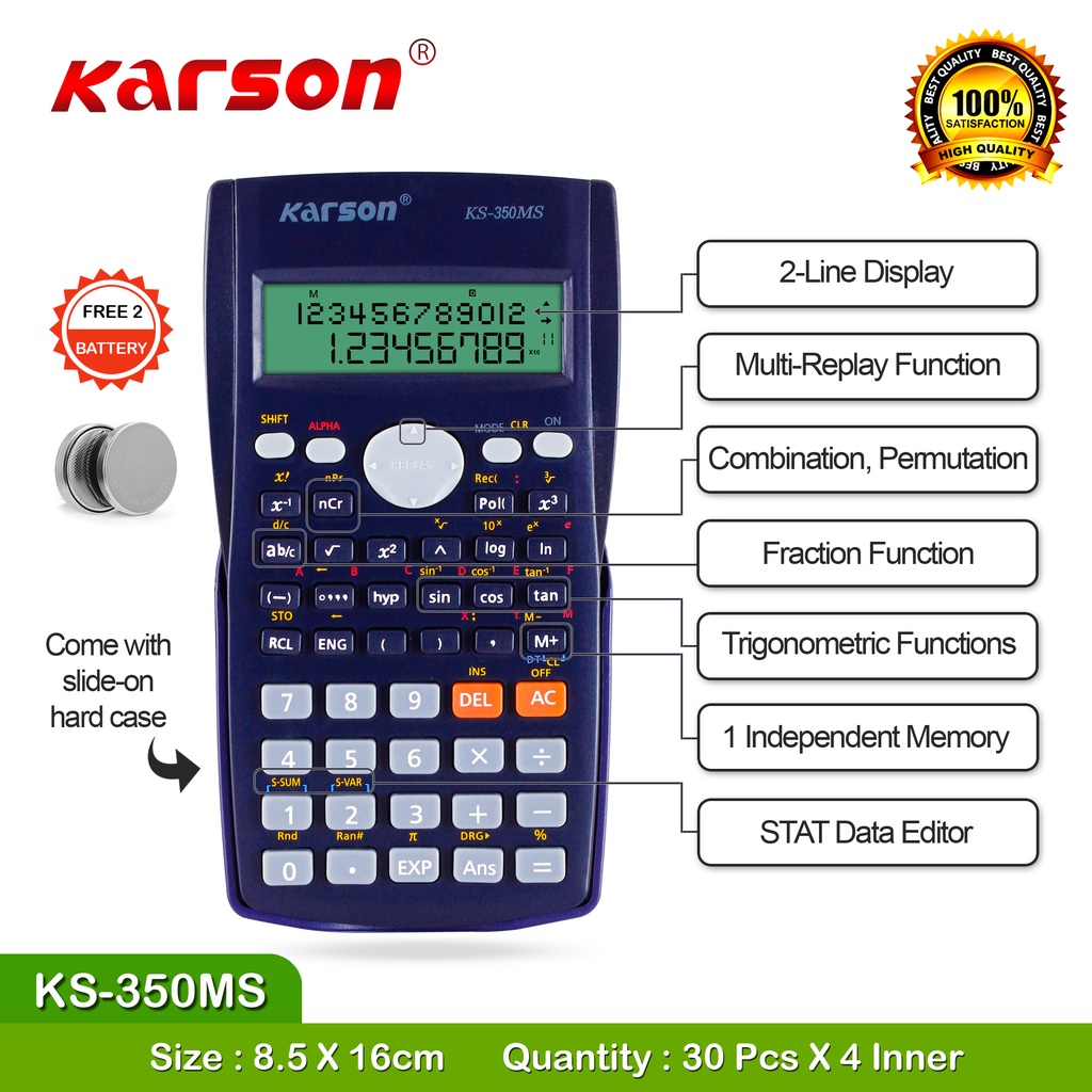Blue High School or College Scientific Calculator with Graphic Functions Perfect for Beginner and Advanced Courses Multiple Modes with Intuitive Interface 