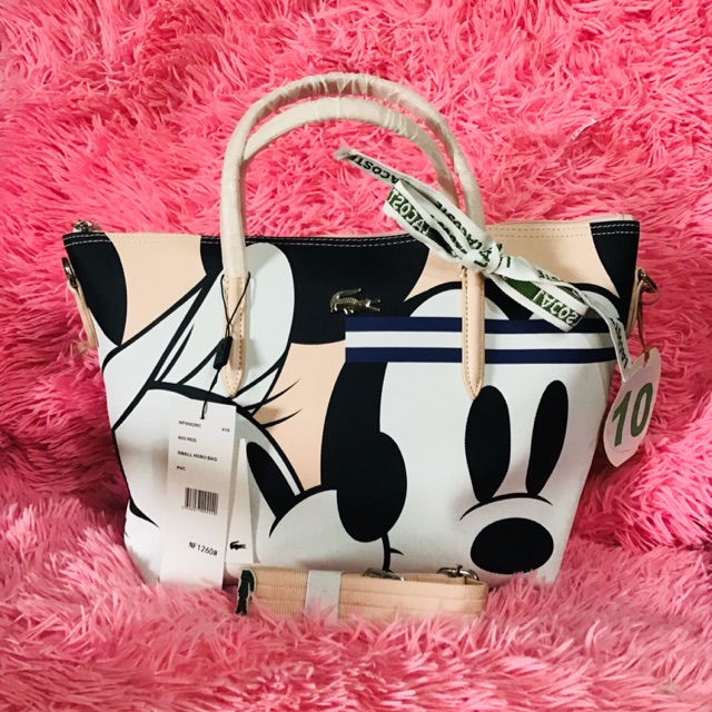 Lacoste Mickey Mouse Tote Bag | Shopee 