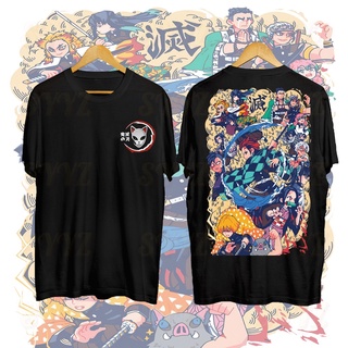 Demon Slayer Anime T Shirt Kochou Shinobu Cotton Oversized Round Neck Tops Tees T-shirts #8