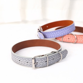 Pet New Creative Meaning Safe Woven Printing Pu Leather Cat and Dog Collar Style Simple Atmosphere / Size Adjustable #3