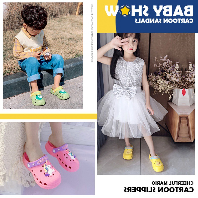 Boys and Girls Cartoon Non-slip Closed Toe Sandals