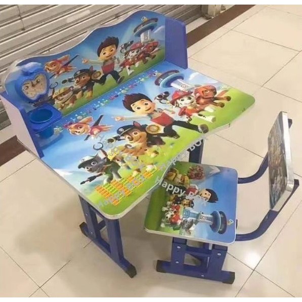 paw patrol table and chair set with storage