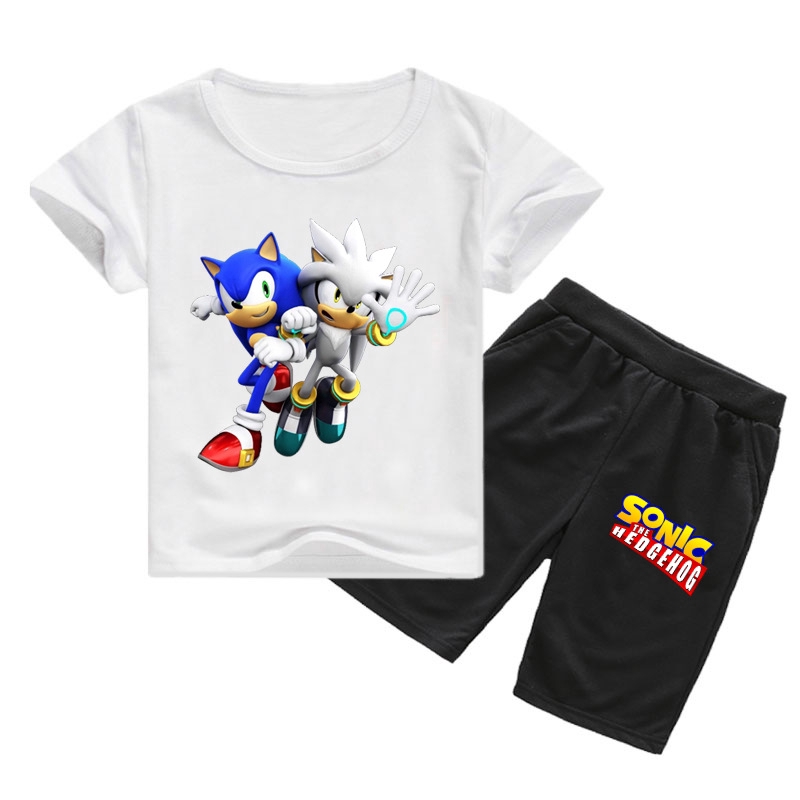 Sonic The Hedgehog Kids Suits Children S Suit Boy S Suit Baby S Suits T Shirt And Short Pants Shopee Philippines - movie sonic pants roblox