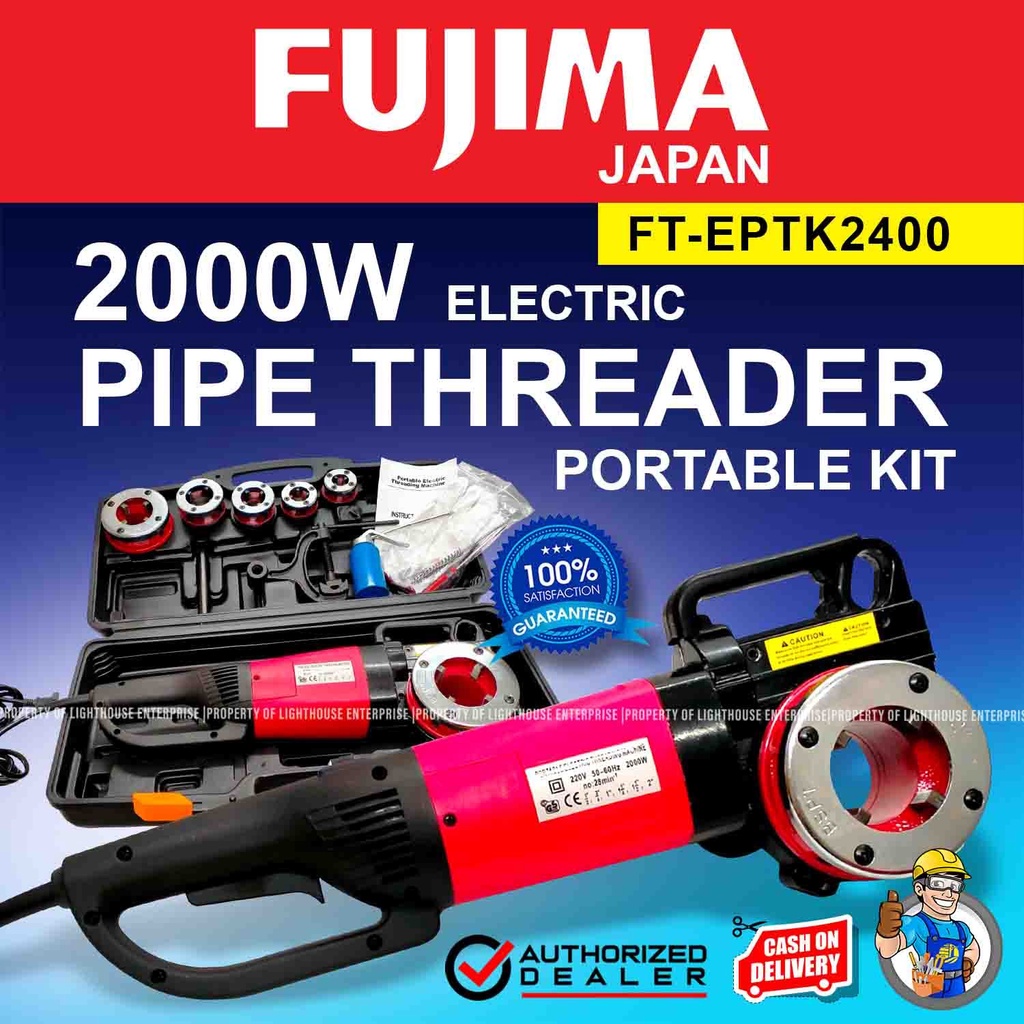FUJIMA 2000W 1/12" Electric Pipe Threader Kit / Portable Electric