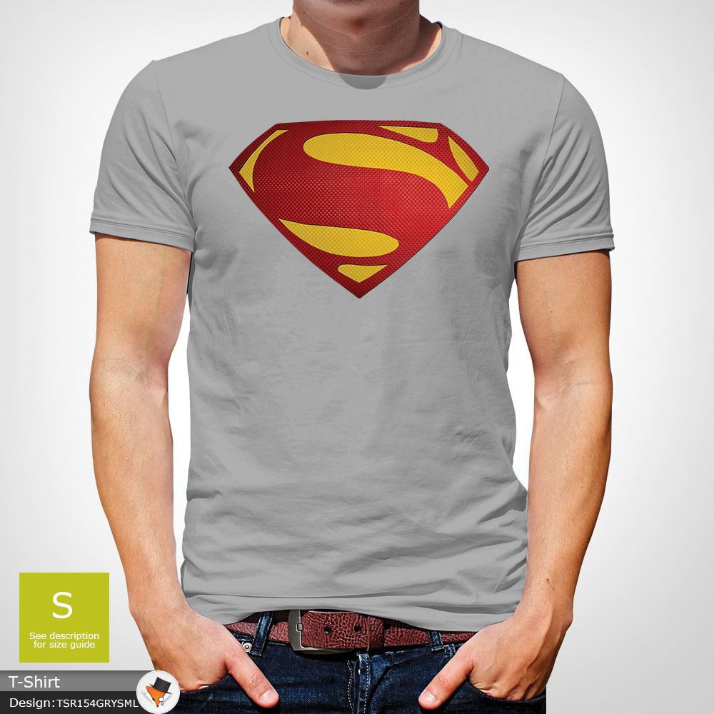 grey superman t shirt