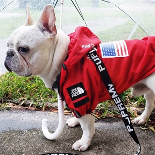 ۞Pet Clothes Fashion Dog Raincoat Windproof Waterproof Dog Jacket Windbreaker French Bulldog Reflect