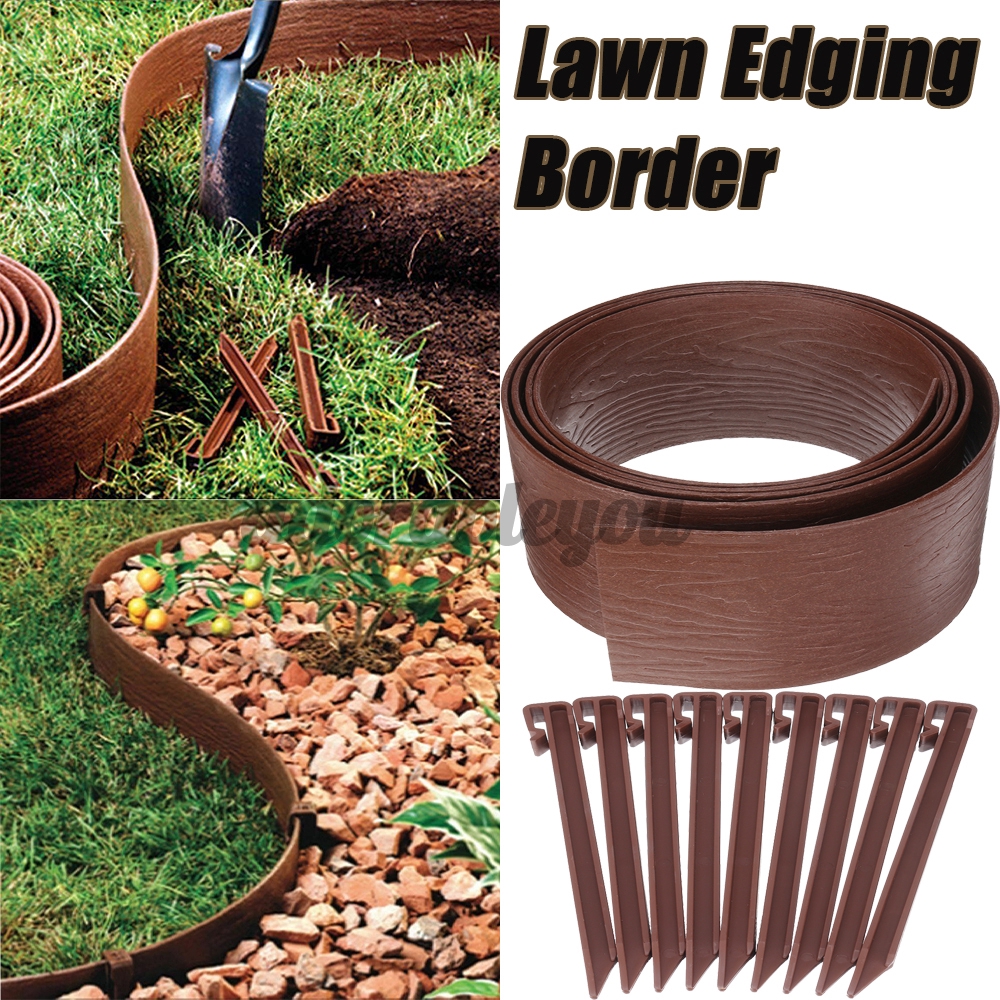 Lawn Edging Border Plastic Garden Landscape Lawn Edging Front Yard ...