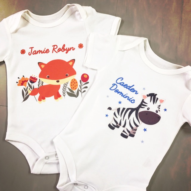 monogram baby onesie