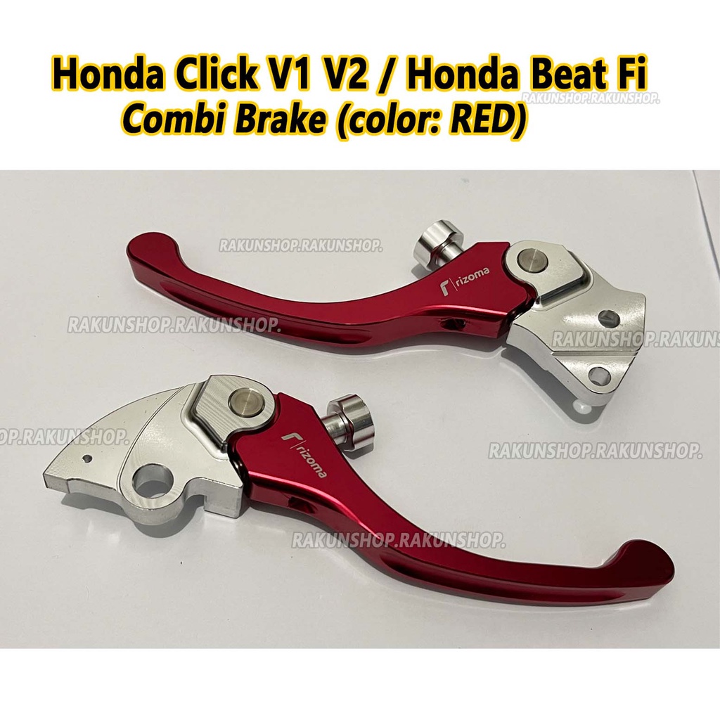 Brake Lever Honda Beat Fi Honda Click V1 V2 Combi Brake RizomaBrand RED