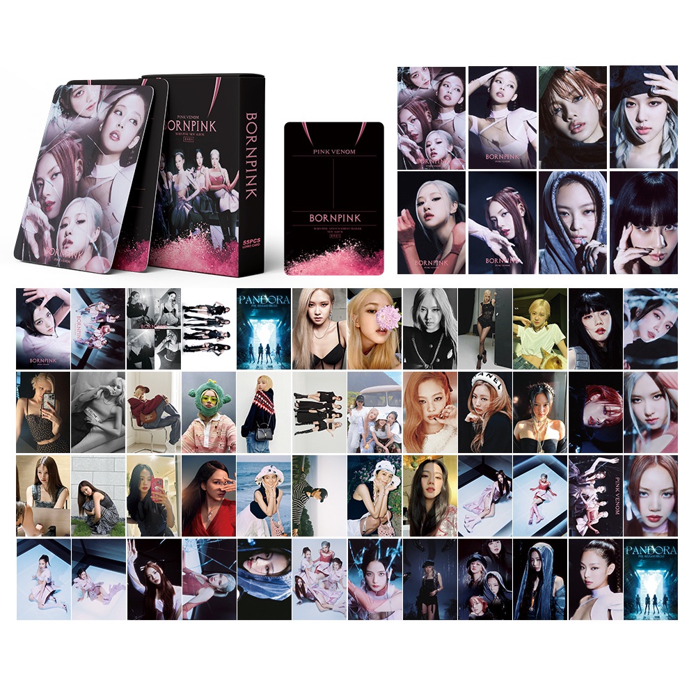 Kpop BLACKPINK BORN PINK Lomo Card JENNIE JISOO LISA ROSE Photocards ...