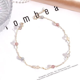「Wrist Rainbow」Double-Layer  Bracelet for Women Strawberry Quartz Moonstone Attracting Male Stable Love Bracelet Ornament #2