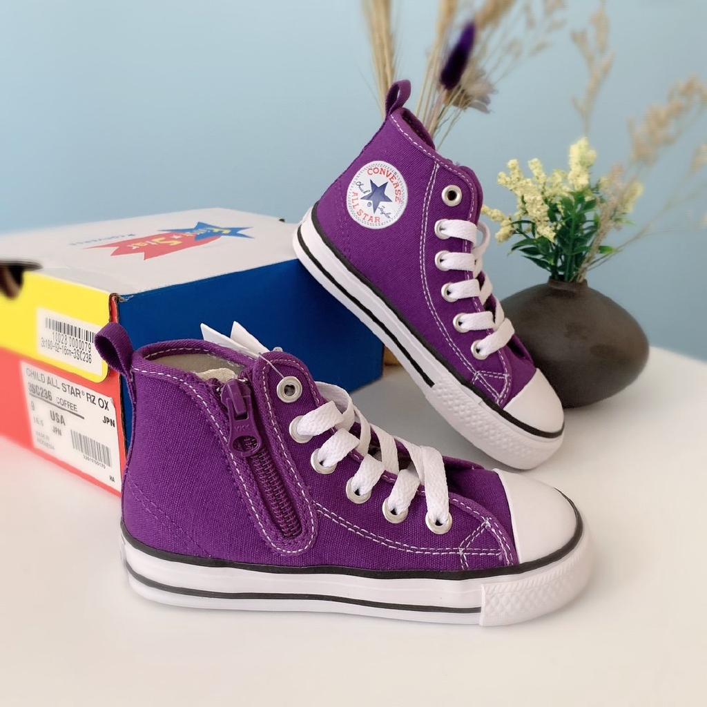 childrens purple converse boots