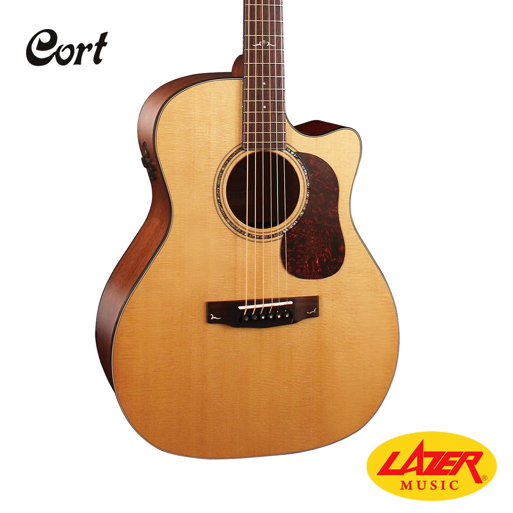 Chitarra Acustica Cort Gold-A6K Natural Lucido - Top Abete Massello E Elettronica Fishman