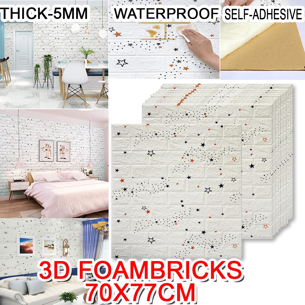 Moistureproof 3d vinyl Wallpaper foam high quality 3d