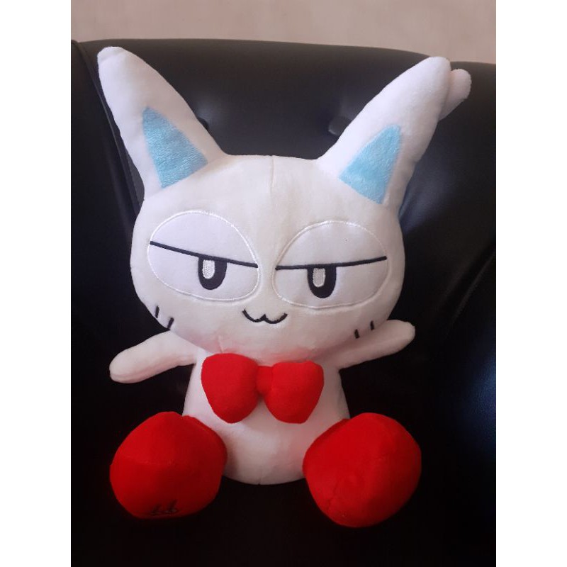 Myoo cat with red shoes preloved plush toy Shopee Philippines